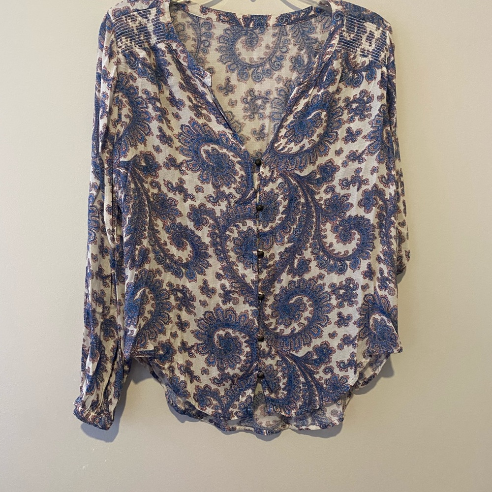 Lucky Paisley Print Blouse